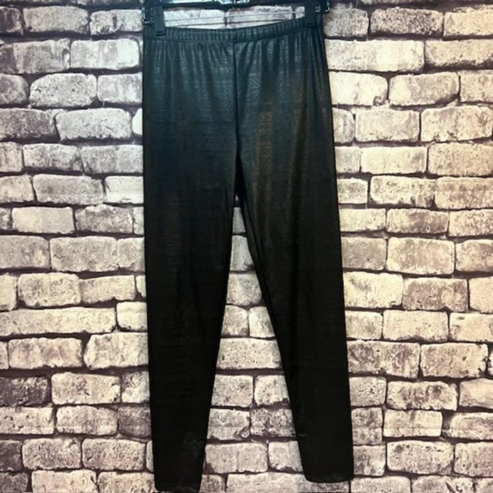 Poof Black Elastic Waist Pull On Leggings Size M/L